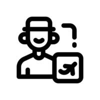 tourist line icon. Clean and minimalist icon for websites and mobile apps. vector