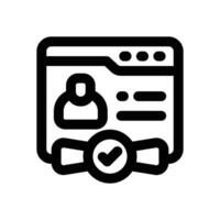 qualification line icon. Clean and minimalist icon for websites and mobile apps. vector
