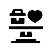 work life balance glyph icon. Strong and solid icon for websites and mobile apps. vector