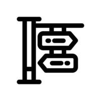 sign post line icon. Clean and minimalist icon for websites and mobile apps. vector