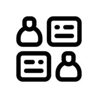 forum line icon. Clean and minimalist icon for websites, mobile apps, presentations, and logos. Fully scalable and customizable for any project. vector