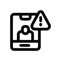 emergency contact line icon. Clean and minimalist icon for websites and mobile apps. vector