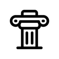 pillar line icon. Clean and minimalist icon for websites, mobile apps, presentations, and logos. Fully scalable and customizable for any project. vector