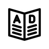 leaflet line icon. Clean and minimalist icon for websites and mobile apps. vector