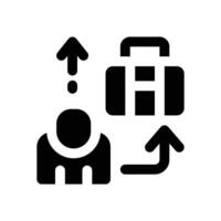 job promotion glyph icon. Strong and solid icon for websites and mobile apps. vector