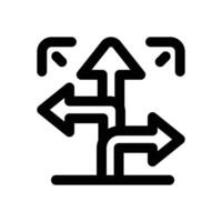 direction line icon. Clean and minimalist icon for websites and mobile apps. vector