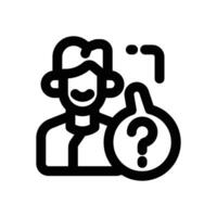 thinking line icon. Clean and minimalist icon for websites and mobile apps. vector