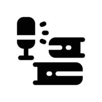 audio book glyph icon. Strong and solid icon for websites, mobile interfaces, presentations, and visual branding. High quality and easy to edit. vector