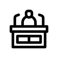 speech line icon. Clean and minimalist icon for websites, mobile apps, presentations, and logos. Fully scalable and customizable for any project. vector