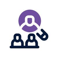 human resource dual tone icon. Sleek and modern icon for websites and mobile apps. vector