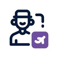 tourist dual tone icon. Sleek and modern icon for websites and mobile apps. vector