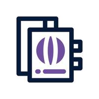 international passport dual tone icon. Sleek and modern icon for websites and mobile apps. vector