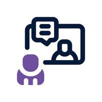 conference duotone icon. Sleek and modern icon for websites, mobile apps, marketing materials, and corporate design. Fully scalable and ready to use. vector