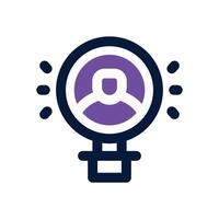 job seeker dual tone icon. Sleek and modern icon for websites and mobile apps. vector