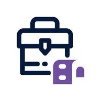 work history dual tone icon. Sleek and modern icon for websites and mobile apps. vector