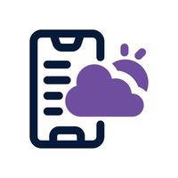 weather app duotone icon. Sleek and modern icon for websites, mobile apps, marketing materials, and corporate design. Fully scalable and ready to use. vector