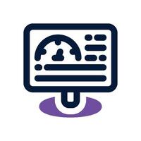 kpi dual tone icon. Sleek and modern icon for websites and mobile apps. vector