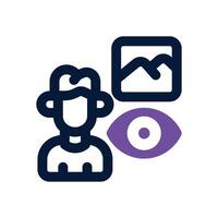 visitor dual tone icon. Sleek and modern icon for websites and mobile apps. vector