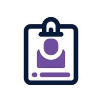 id card duotone icon. Sleek and modern icon for websites, mobile apps, marketing materials, and corporate design. Fully scalable and ready to use. vector