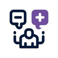 attitude dual tone icon. Sleek and modern icon for websites and mobile apps. vector