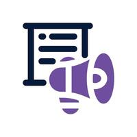 announcement duotone icon. Sleek and modern icon for websites, mobile apps, marketing materials, and corporate design. Fully scalable and ready to use. vector