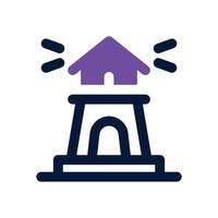 lighthouse dual tone icon. Sleek and modern icon for websites and mobile apps. vector
