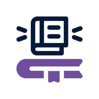 print book dual tone icon. Sleek and modern icon for websites and mobile apps. vector
