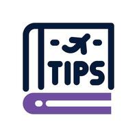 travel tips dual tone icon. Sleek and modern icon for websites and mobile apps. vector