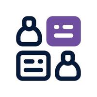 forum duotone icon. Sleek and modern icon for websites, mobile apps, marketing materials, and corporate design. Fully scalable and ready to use. vector