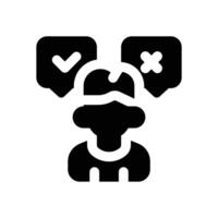 decision glyph icon. Strong and solid icon for websites and mobile apps. vector
