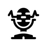 voice recorder glyph icon. Strong and solid icon for websites and mobile apps. vector