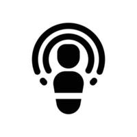 podcaster glyph icon. Strong and solid icon for websites and mobile apps. vector