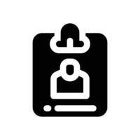id card glyph icon. Strong and solid icon for websites, mobile interfaces, presentations, and visual branding. High quality and easy to edit. vector