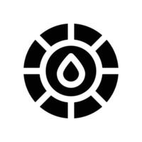 color wheel glyph icon. Strong and solid icon for websites, mobile interfaces, presentations, and visual branding. High quality and easy to edit. vector