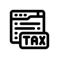 online tax line icon. Clean and minimalist icon for websites and mobile apps. vector