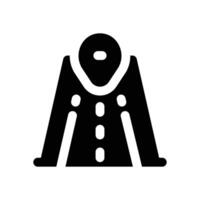 road glyph icon. Strong and solid icon for websites and mobile apps. vector