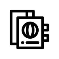 international passport line icon. Clean and minimalist icon for websites and mobile apps. vector