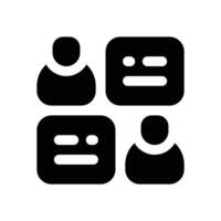 forum glyph icon. Strong and solid icon for websites, mobile interfaces, presentations, and visual branding. High quality and easy to edit. vector