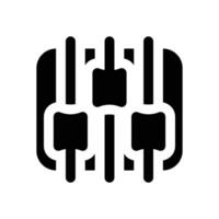 equalizer glyph icon. Strong and solid icon for websites and mobile apps. vector