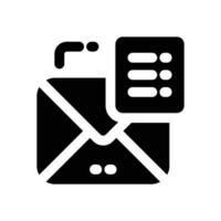 mailing list glyph icon. Strong and solid icon for websites, mobile interfaces, presentations, and visual branding. High quality and easy to edit. vector