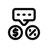 negotiation line icon. Clean and minimalist icon for websites and mobile apps. vector