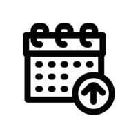 upload schedule line icon. Clean and minimalist icon for websites and mobile apps. vector