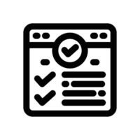 update list line icon. Clean and minimalist icon for websites, mobile apps, presentations, and logos. Fully scalable and customizable for any project. vector