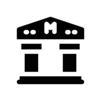 museum glyph icon. Strong and solid icon for websites and mobile apps. vector