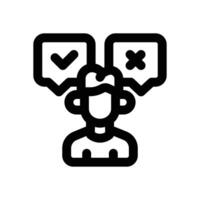 decision line icon. Clean and minimalist icon for websites and mobile apps. vector