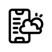 weather app line icon. Clean and minimalist icon for websites and mobile apps. vector