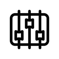 equalizer line icon. Clean and minimalist icon for websites and mobile apps. vector