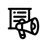 announcement line icon. Clean and minimalist icon for websites, mobile apps, presentations, and logos. Fully scalable and customizable for any project. vector