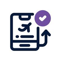 online booking dual tone icon. Sleek and modern icon for websites and mobile apps. vector