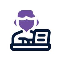 blogger dual tone icon. Sleek and modern icon for websites and mobile apps. vector